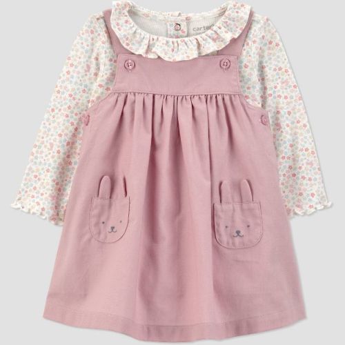 Carter's Just One You® Baby Girls' 2pc Floral Bodysuit and Skirtall Set - Pink 9M