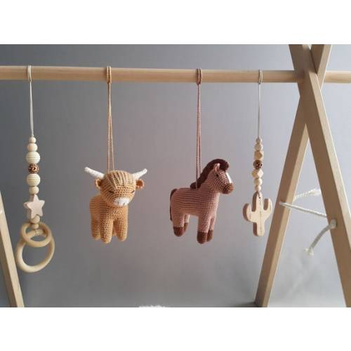 Highland Cows Baby Play Gym Toys Farm Longhorn Cows Gym - Etsy