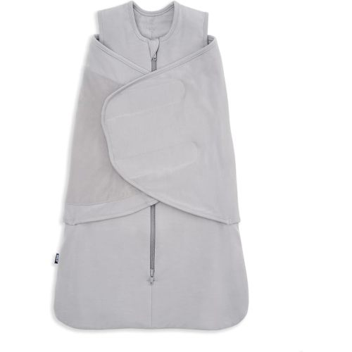 HALO Sleepsack Supersoft Swaddle, Bamboo Viscose, 2 TOG, 0-3M, NB, Storm Grey