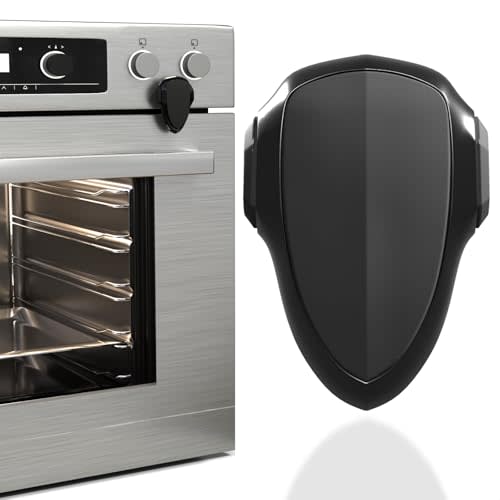 BABY PROOF ME Oven Lock Child Safety, 1 Pack, Oven Door Lock Child Safety, Oven Baby Proofing, Heat-Resistant, Durable & Easy to Install Oven Safety Locks for Toddlers, Baby Proof Oven (Black)