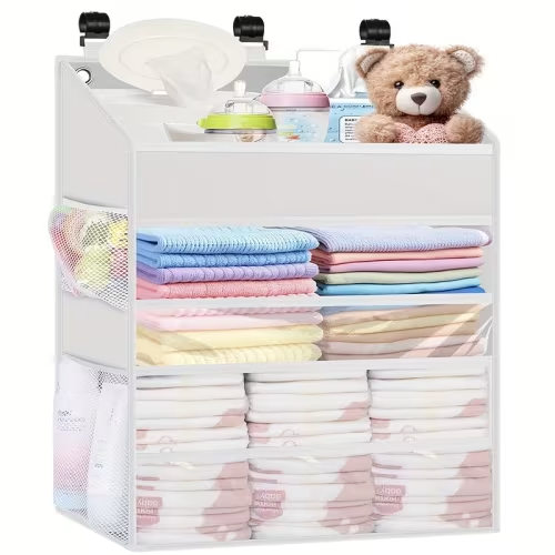 multiple pocket hanging organizer diaper caddy storage - Temu
