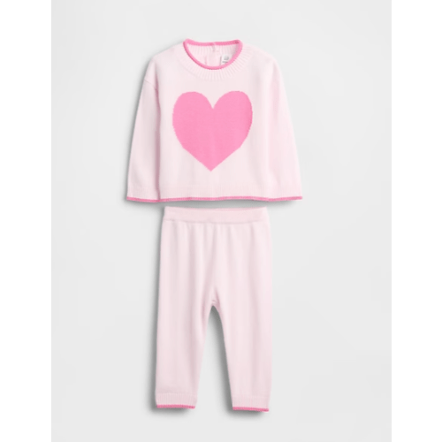 Baby Heart Sweater Set