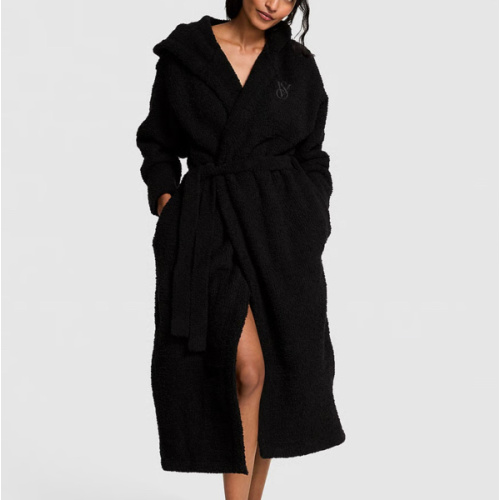 Cozy Chenille Hooded Long Robe