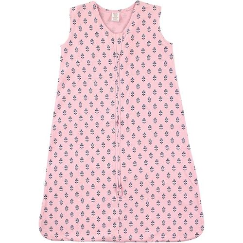 Touched by Nature Unisex Baby Organic Cotton Sleeveless Wearable Sleeping Bag, Sack, Blanket, Tiny Flower, 6-12 Months