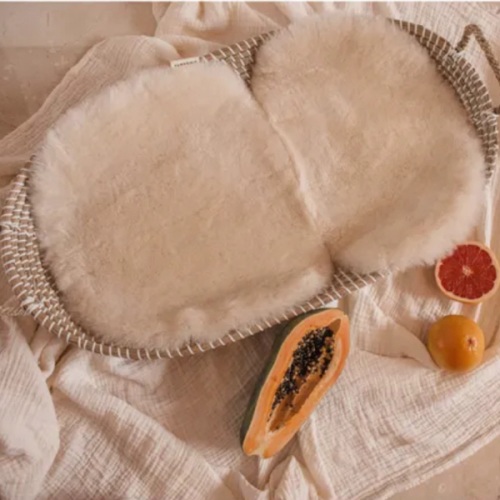 BINIBAMBA - Sheepskin for Stroller and Bassinet - 68x44 cm - Milk | Smallable