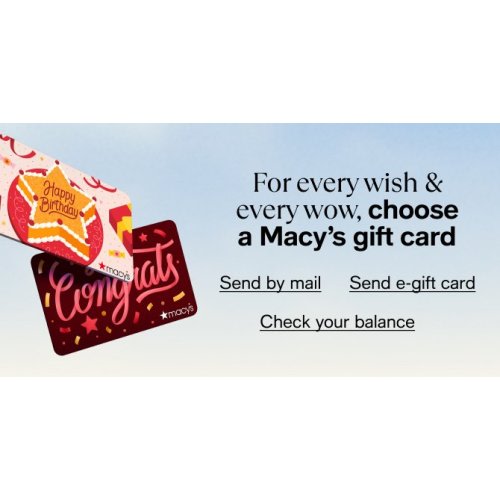 Gift Cards for Holidays, Birthdays & More - Macy's