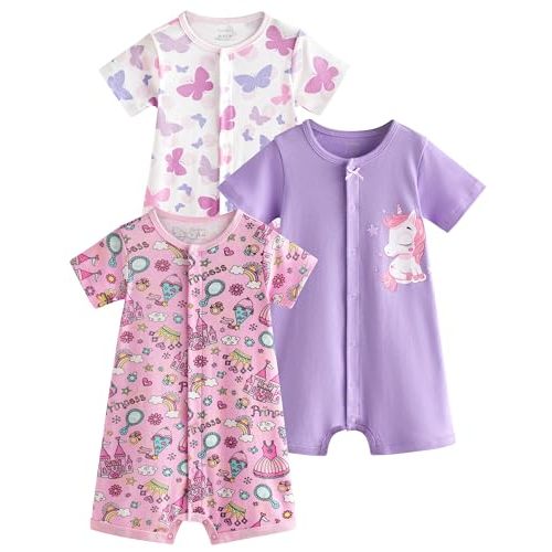 Yoofoss Baby Boy and Girl Romper 0-12 Months 100% Organic Cotton