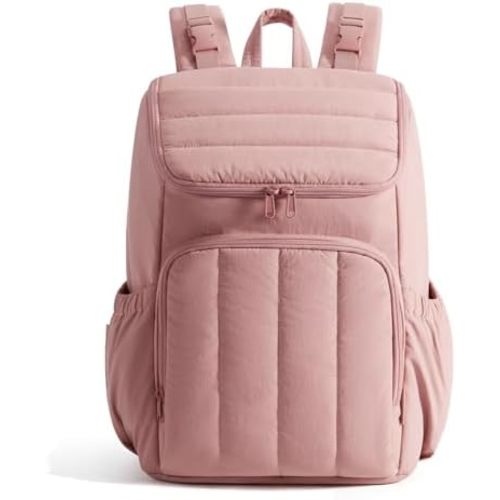 BAGSMART Diaper Bag Backpack, Large Baby Diaper Bag, Quilted Puffy Baby Bag for Mom with Quick-access Insulated Pockets, Lightweight Versatile Travel Backpack