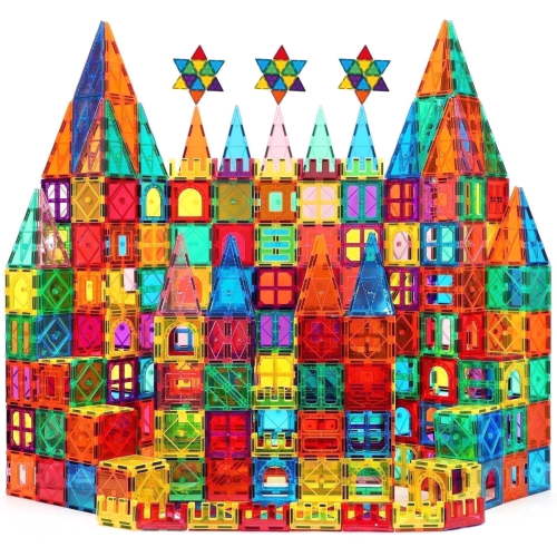 FunMagic Magnetic Tiles for Kids STEM Educational Building Blocks for Boys Girls
