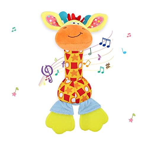 Baby Rattles Toys for 0-6-12 Months, Infant Toys for Boys and Girls 0-3-6-12 Months, Newborn Sensory Learning Toy for Shower Gifts