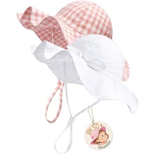 FURTALK Baby Sun Hat Toddler Beach Hats with UPF 50+ Sun Protection Wide Brim Girls Bucket Hat