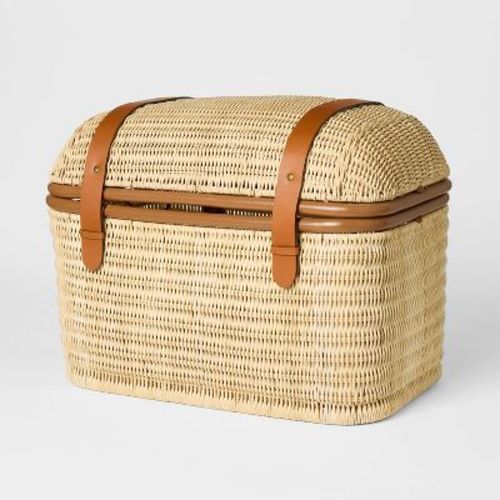21" Woven Rattan Storage Trunk Brown - Threshold™ designed with Studio McGee