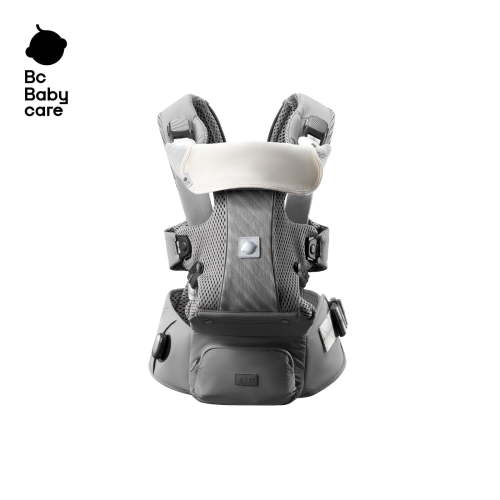 Bc Babycare Ergonomic Baby Carrier with Hip Seat Lumbar Support, Easy Wear Adjustable for Newborn to Toddler (8-33 lbs), Gray