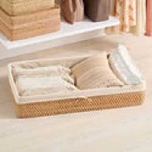 The Container Store Ori Rattan Underbed Bin