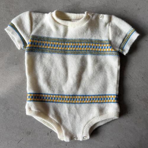 Vintage 70’s Knit Striped Baby Onsie

Labeled a size...