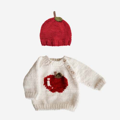 Apple Sweater and Hat Set
