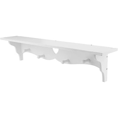 White Carved Wall Hanging Hollow Wall Shelf Wall Decoration Coat Rack Hook White Wood Wall Shelf Shelves