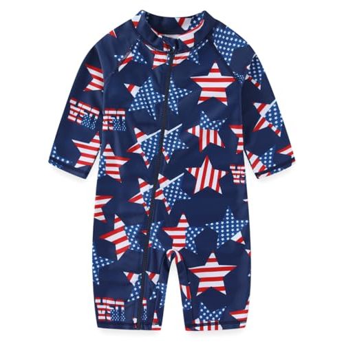Erdawum Baby Boy Swimsuit Rash Guard Toddler One Piece Bathing Suit Infant Swimwear UPF 50+