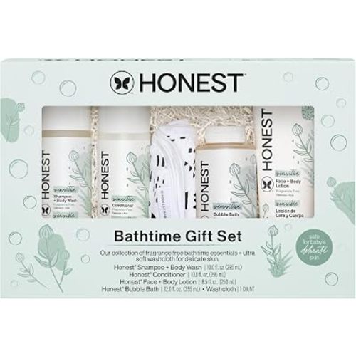 The Honest Company Bathtime Gift Set, Hypoallergenic, Fragrance-Free