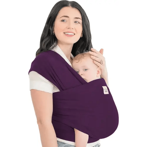 KeaBabies Baby Wrap Carrier - All in 1 Original Baby Carrier Newborn to Toddler Sling, Easy to Wear, Hands Free Bonding, Lightweight, Breathable Infant Wraps (Royal Purple)