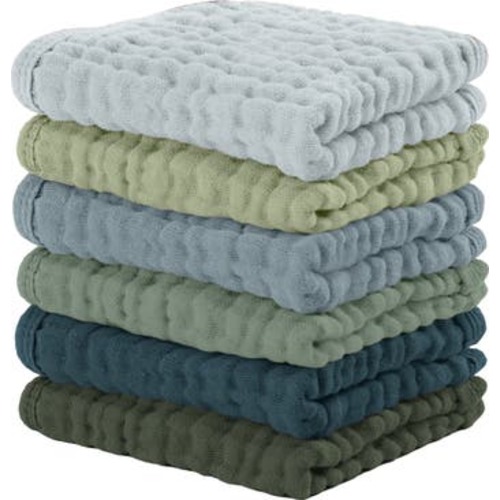 Muslin Washcloths - Pack of 6
