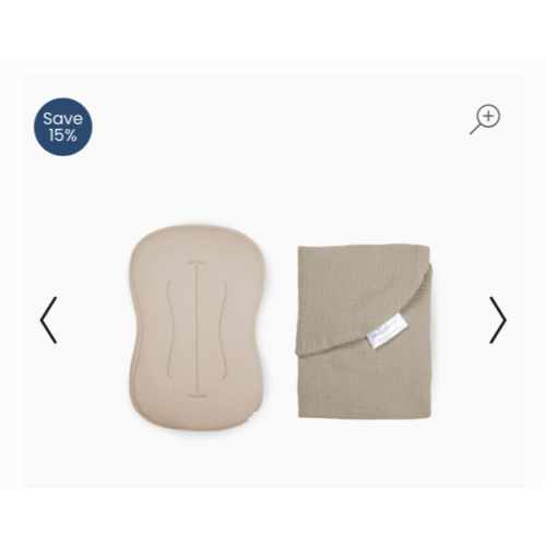 Lounger Curve + Muslin Cover Set | Birch