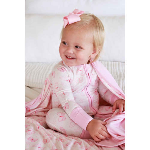 Convertible Zip Romper in Blooming Butterflies | Caden Lane