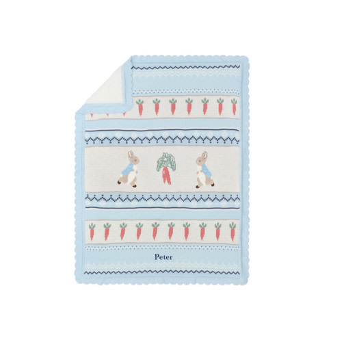Beatrix Potter Fair Isle Sherpa-Backed Knit Baby Blanket