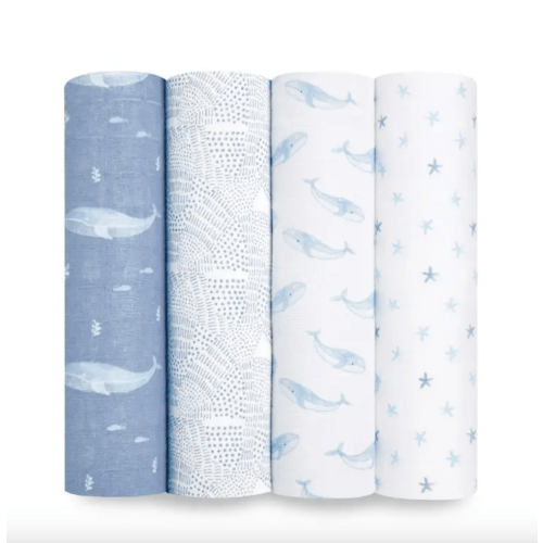 Oceanic Organic 4-Pack Muslin Swaddles
