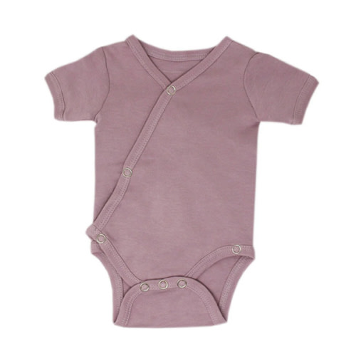Lavender | Organic Short-Sleeve Kimono Bodysuit – L'ovedbaby