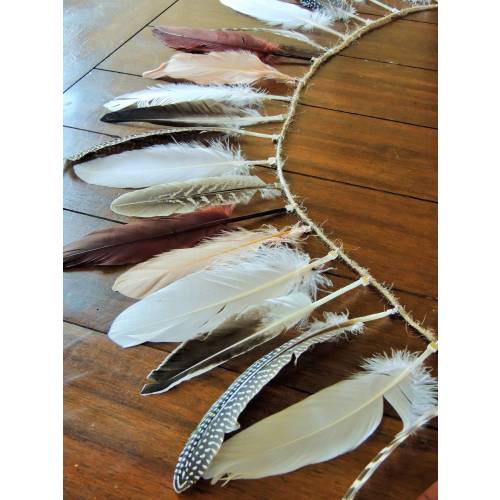 Natural Feather Garland, Adjustable Boho Nursery or Room Decor