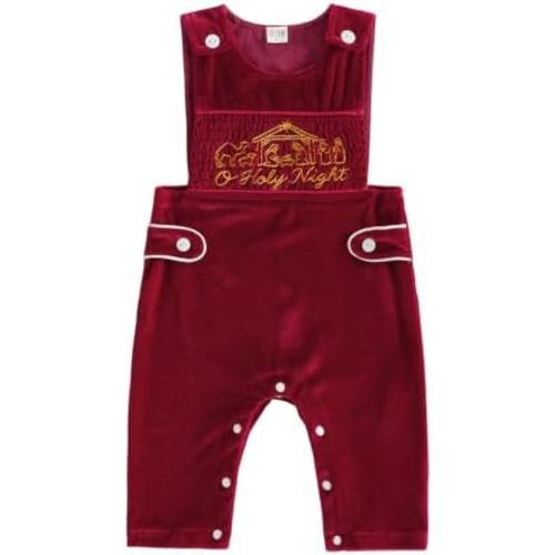 Baby Boy Girl Christmas Outfit O Holy Night Jumpsuit Romper