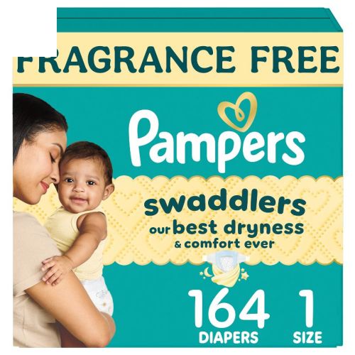 Pampers Swaddlers Sensitive Disposable Diapers - Size 1 - 164ct