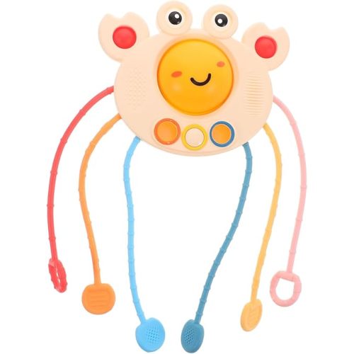 Montessori Pull String Sensory Development Silicone Teething for Travel and Stroller - ce jouet