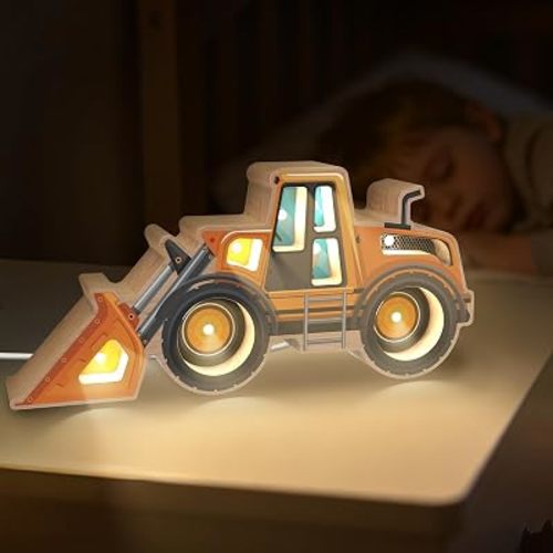 Wooden Loader Truck Dimmable LED Night Light for Kids
