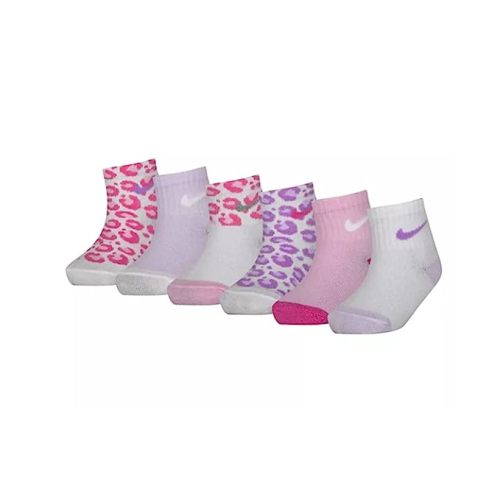 Nike Baby Toddler Socks Pink, White, Purple, 6 Pairs, Size 6-12 Months