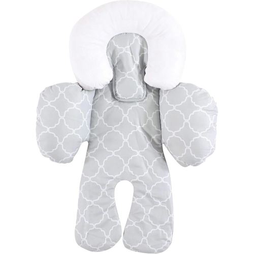 Hudson Baby Unisex Baby Car Seat Body Support Insert, Gray Trellis, One Size
