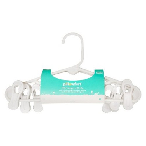 3 pk White Kids Hanger With Clips - Pillowfort