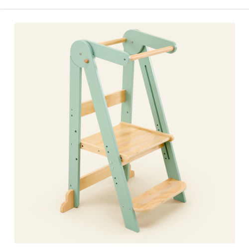 HARPPA Nordi | Foldable Toddler Tower – Compact Montessori-Inspired Standing Tower for Ages 2–6, Wooden Convertible Tower for Kitchen, Bathroom & More