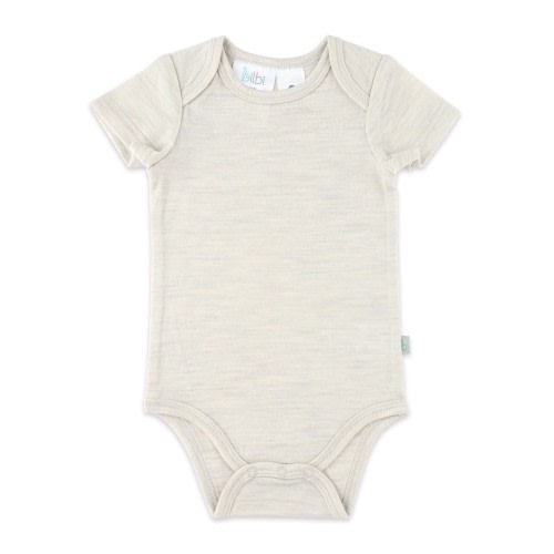 Bilbi Bodysuit Short Sleeve Merino Essentials Natural