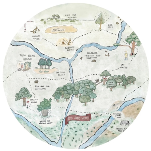 Hundred Acre Woods Large Quilted Bamboo Blanket – Little Crowns & Capes