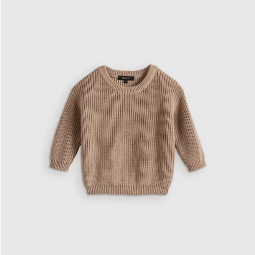100% Organic Cotton Fisherman Tunic Sweater  in Oatmeal