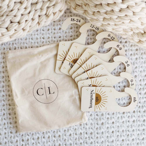 Wooden Nursery Closet Dividers | Sun