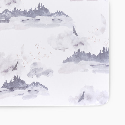 Oilo Studio Jersey Crib Sheet - Misty Mountain