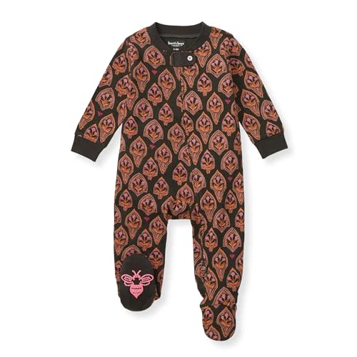 Burt's Bees Baby Girls' Organic Cotton Sleep and Play Footed Pajamas