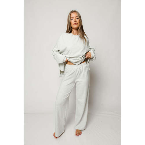 Campbell Cotton Lounge Pants in Heather Grey (Not fleece)