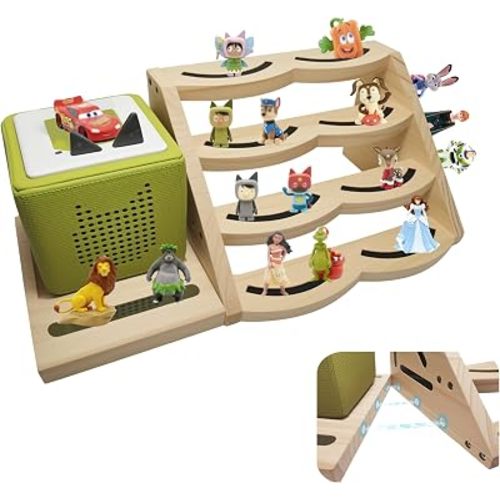 Detachable Magnetic Wooden Tonies Storage, Holds 30-40 Figures