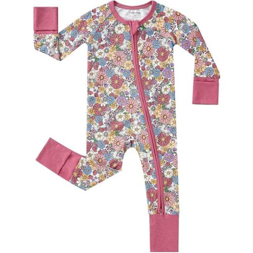 pureborn Baby Sleeper Viscose from Bamboo Zipper Footies Pjs 0-24 Months