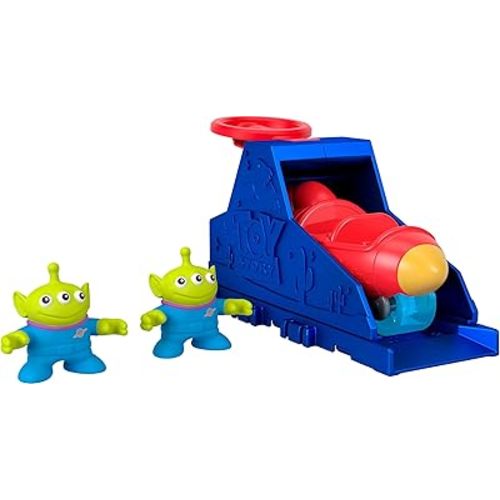 Fisher-Price Imaginext Launcher Set with 3-inch Alien Action Figures & Toy Vehicle, Inspired by Disney and Pixar Toy Story