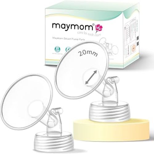 Maymom Wide Neck Pump Part for Spectra S1/S2 Pumps; Incl Wide Mouth Flange; Not Original Spectra Flange; Replaces Spectra Shield (20 mm Two Flanges)